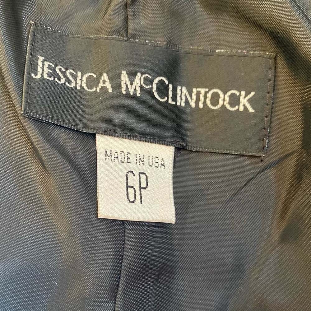 JESSICA McCLINTOCK Strapless Navy Mini Cocktail Dress Size 6P NEW Party Wedding - Picture 8 of 11